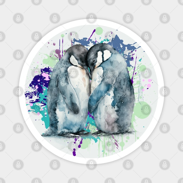 Watercolor Penguins Magnet by HolidayBug